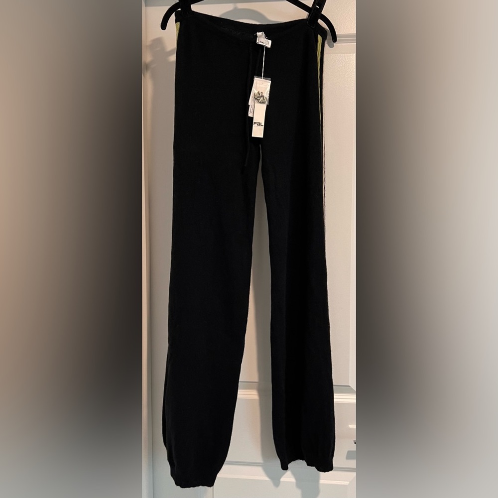 FaL 100% Cashmere Black lounge pants S.Small